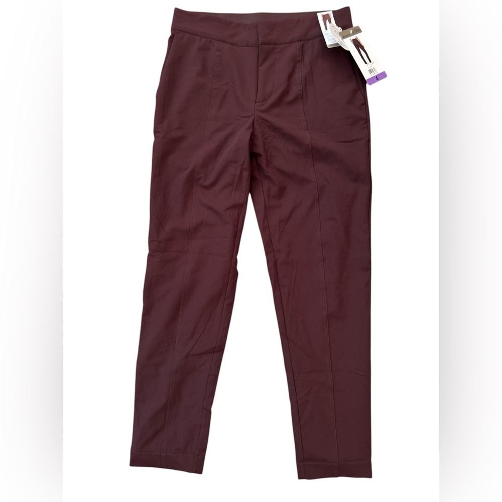 Mondetta Lined Tailored Pant Womens 4 Brown High‎ Rise Stretch Moisture Wicking - Picture 4 of 10
